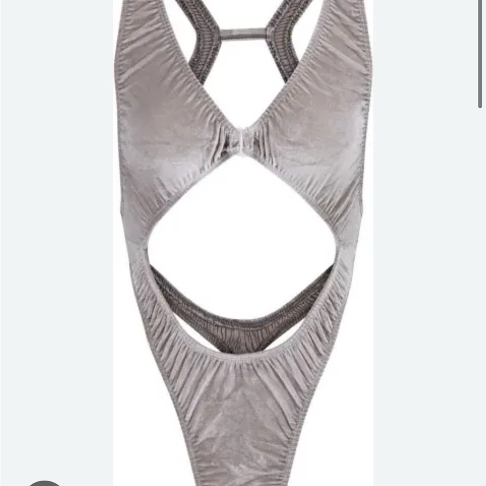 SKIMS Gray Cut-Out Bodysuit
